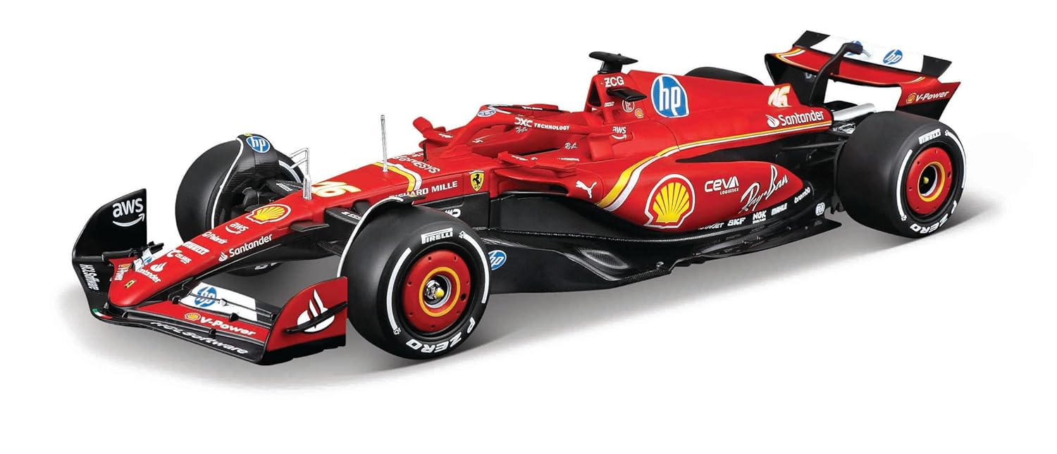 Bburago 1:24 Scuderia Ferrari SF-24 Formula 1 Race Car with 