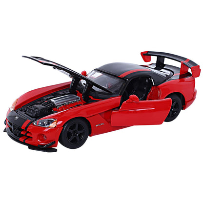 Bburago Die-Cast 1:24 Scale Dodge Viper SRT 10 ACR Car (Red/Black), (18-92114)