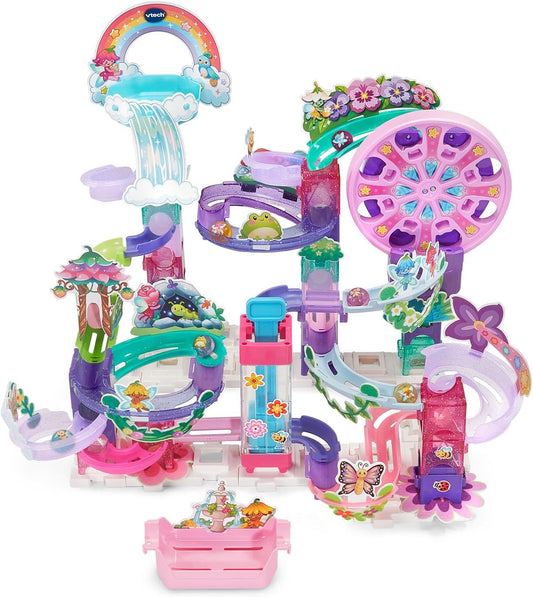 VTech Marble Rush Magic Fairyland Playset with Electronic Ferris Wheel | 96-Piece STEAM Marble Run Building Set | Interactive Construction Toy for Kids 4+ Years