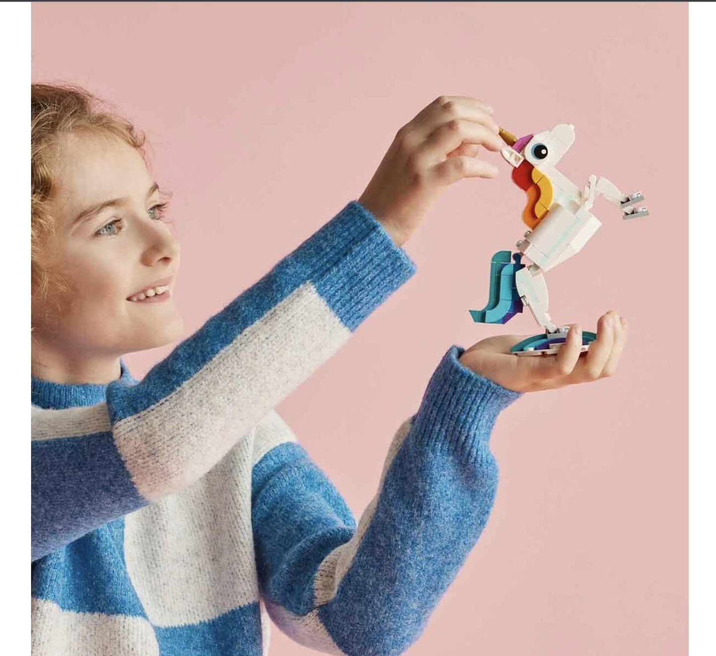 LEGO 31140 Creator 3in1 Magical Unicorn Building Set (145 Pieces) | Unicorn, Seahorse & Peacock Models | Fantasy Animal Toy for Kids 7+