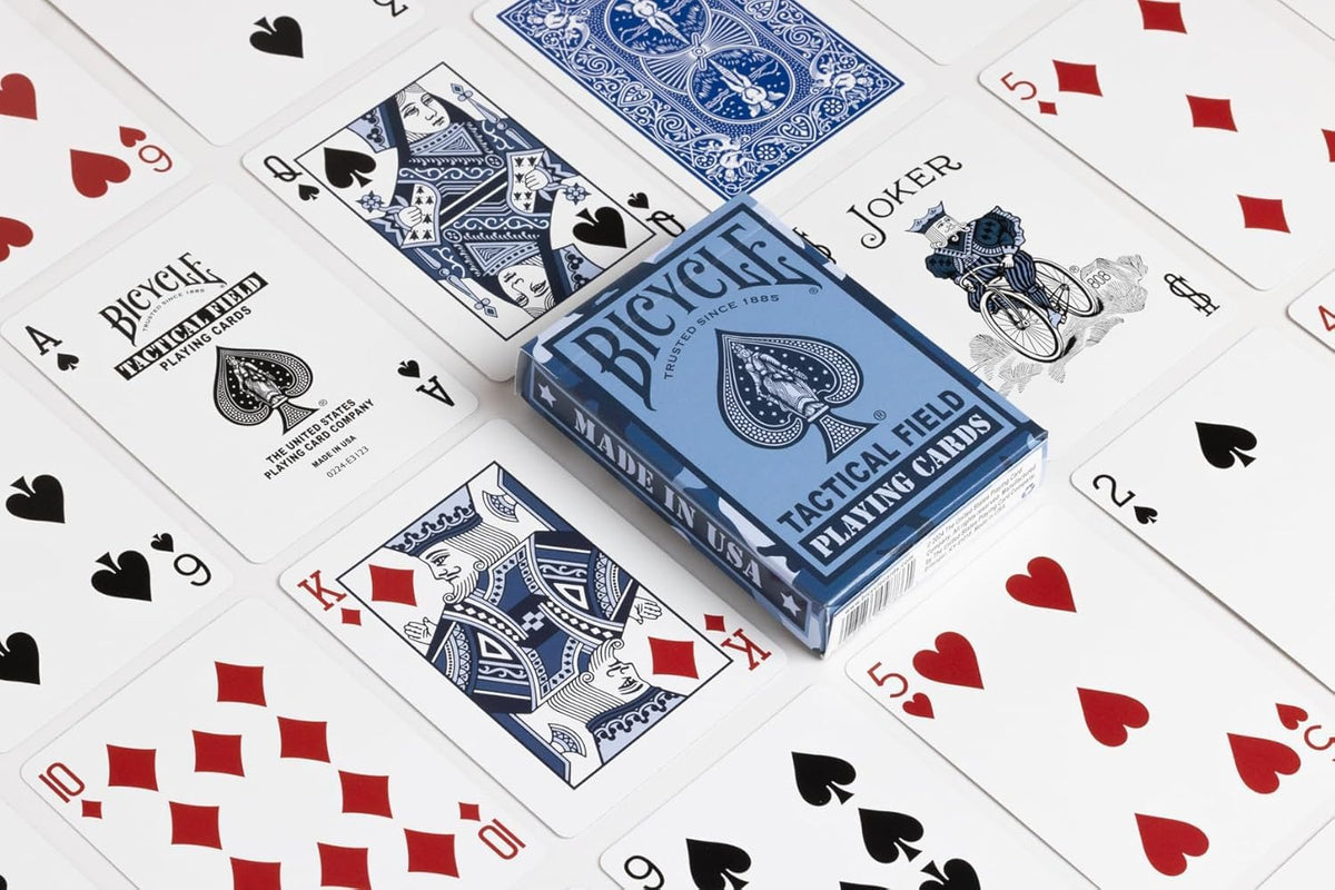 Bicycle Tactical Field Playing Cards – Poker Size Deck with Air-Cushion Finish, Assorted Colour