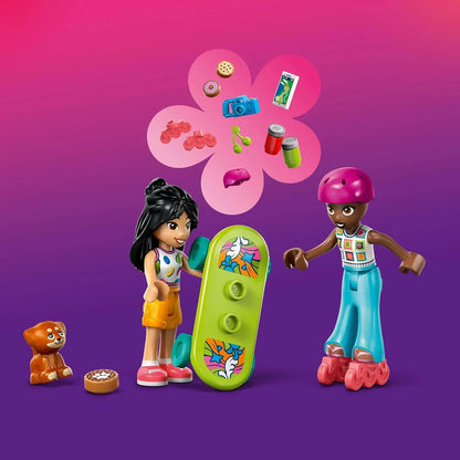 LEGO Friends 42659 Friendship Road-Trip Travel Car Toy with Trailer, 2 Mini Dolls, a Pet Dog Figure, Kayak & Fun Accessories incl. a Skateboard & Roller Skates - Building Set for 6+ Year Old Girls