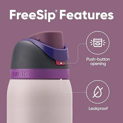 Owala FreeSip Insulated Stainless Steel Water Bottle with Straw for Sports, Travel, and School 24 OZ | 710 ML (White) - Jaiman Toys