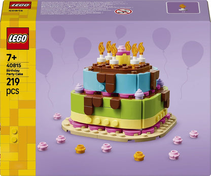 LEGO® Birthday Party Cake 40815 Customisable Decoration Set, 219 Pieces
