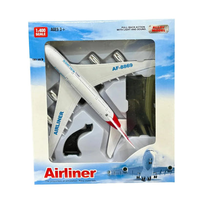 Airplane! 1:400 Scale Die-Cast Airliner – Pullback Toy Plane with Lights & Sounds | Premium Collectible Model - Jaiman Toys