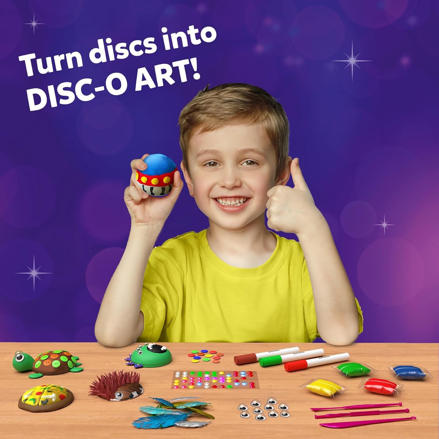 Skillmatics Art & Craft Activity - Disc-o Art, Mess-Free Art & Craft Activity for Girls & Boys, Craft Kits & Supplies, DIY Creative Activity, Gifts for Kids Ages 4, 5, 6, 7, 8, 9, 10, 11,12