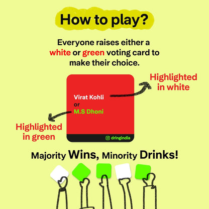 Dring Majority Minority Card Game: The Ultimate Icebreaker Game for Adults | 120 Cards of Fun for 3-10 Players!"