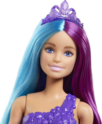Barbie Dreamtopia Mermaid Doll 13-Inch | Two-Tone Fantasy Hair with Styling Accessories | Ages 3+