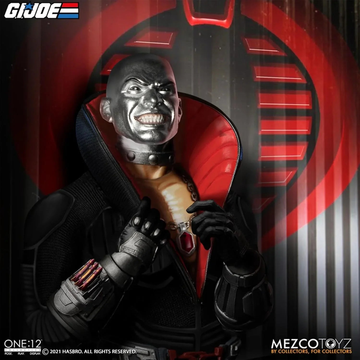 Mezco Toys G.I. Joe 1/12 Destro 17cm Action Figure – Illuminated Feature - Jaiman Toys