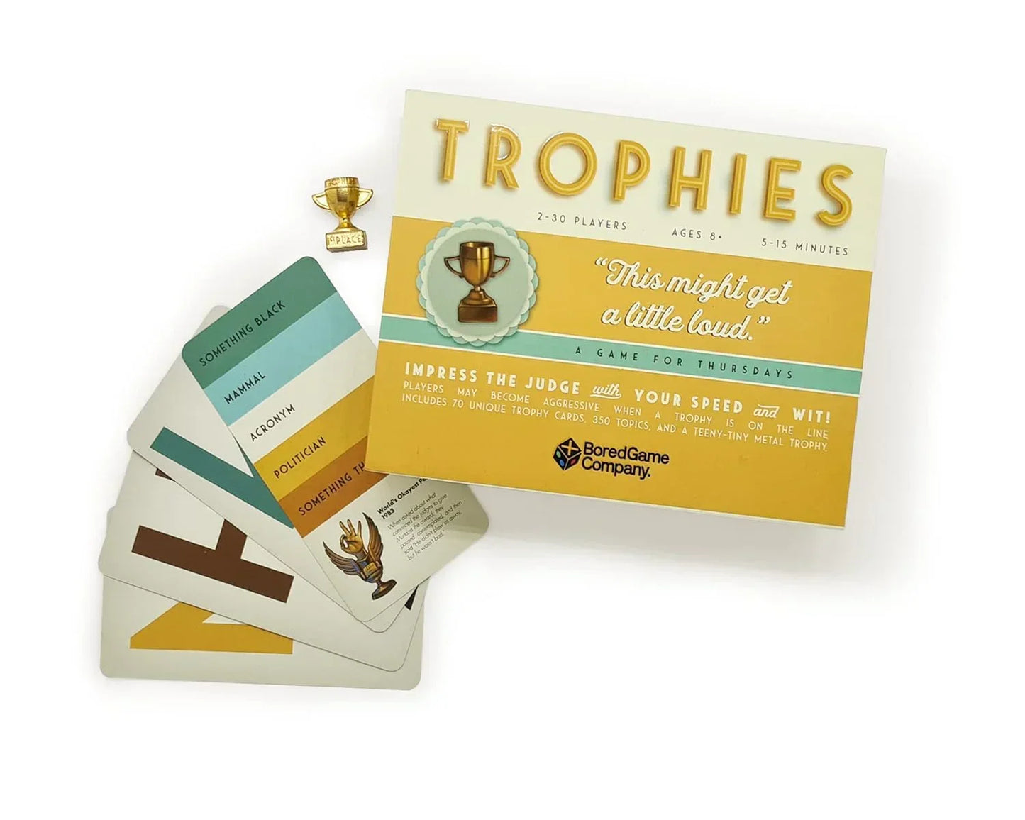 Trophies Party Card Game – Fast-Paced Speed & Wit Family Game