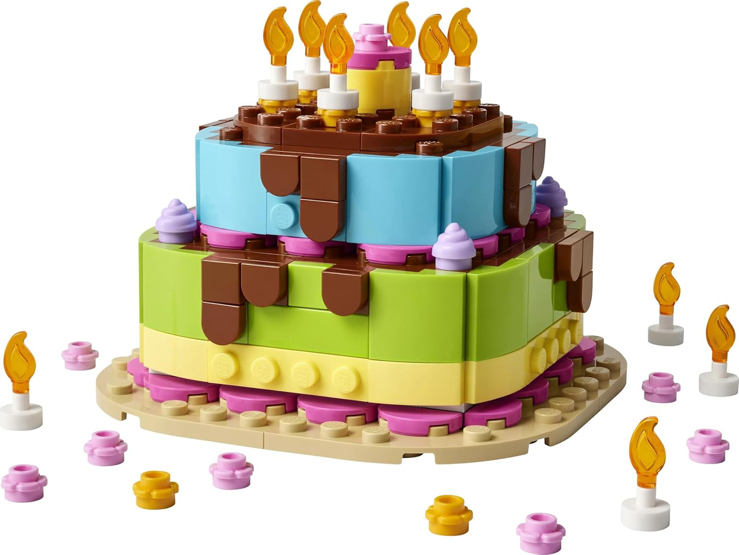 LEGO® Birthday Party Cake 40815 Customisable Decoration Set, 219 Pieces