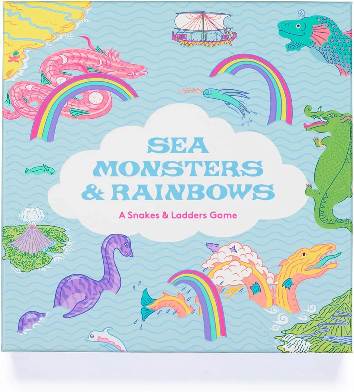 Sea Monsters & Rainbows – Chutes & Ladders Board Game - Jaiman Toys