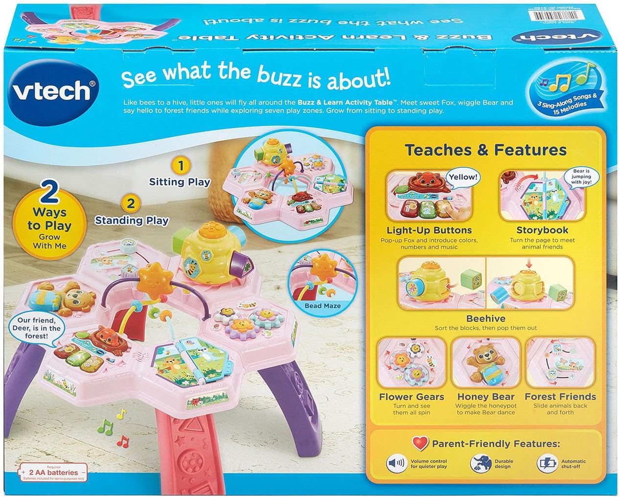 VTech Buzz and Learn Activity Table with Seven Interactive Play Zones