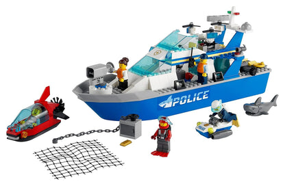 LEGO City Police Patrol Boat 60277 Building Kit (276 Pcs),Multicolor