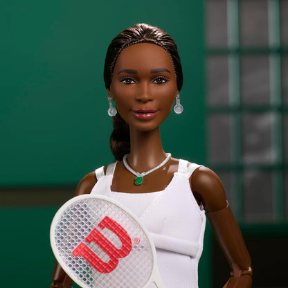 Barbie Signature Inspiring Women Venus Williams Doll (12 inch) | Collectible Tennis Champion Fashion Doll with Racket & Ball | Mattel Barbie Signature | Ages 6+