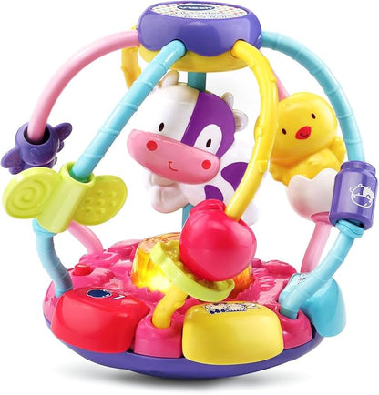 VTech Baby Lil' Critters Shake & Wobble Busy Ball, Purple | Interactive Light-Up Sensory Activity Toy with Music & Animal Friends