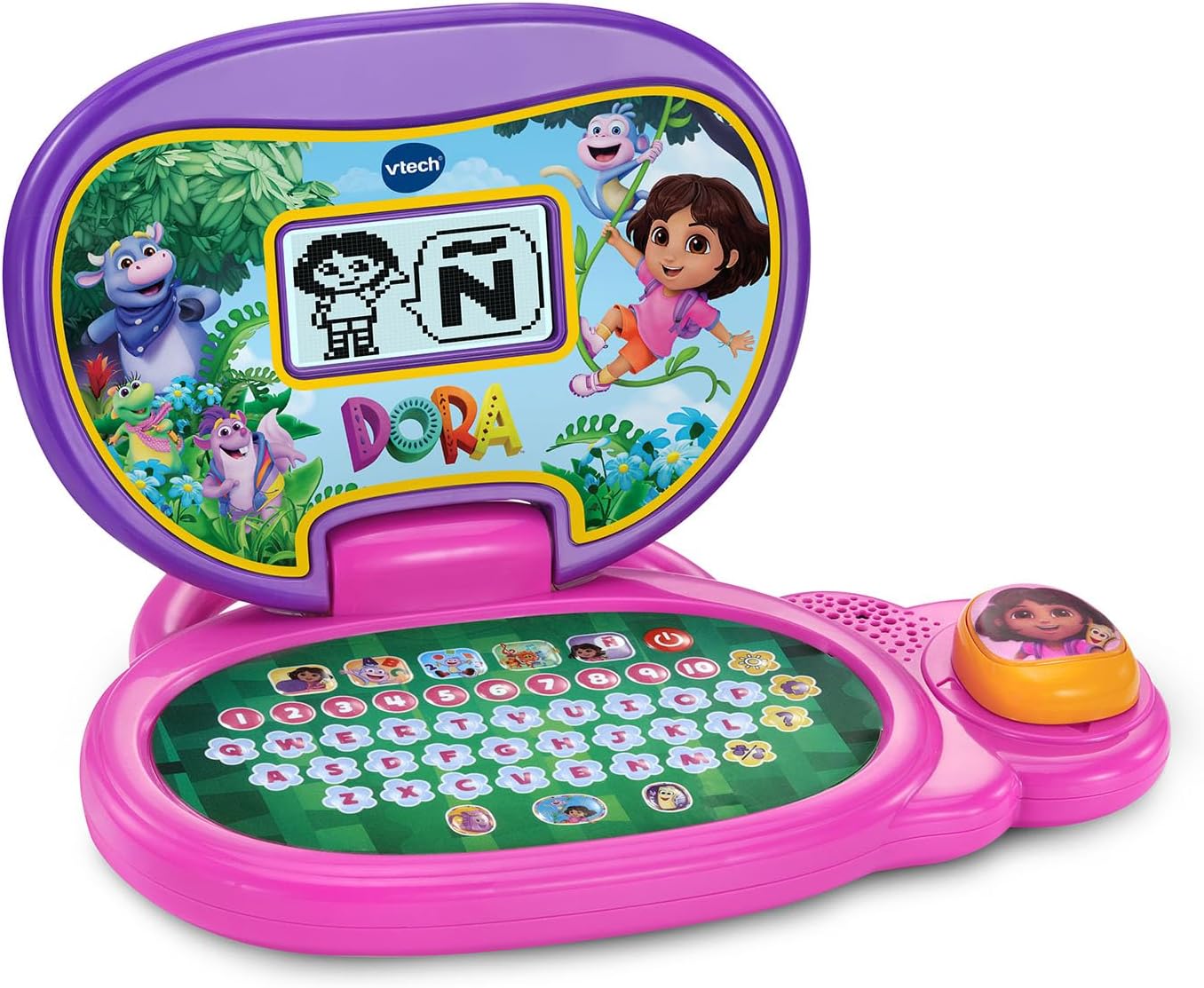 VTech Dora More to Explore Learning Laptop | Interactive Educational Laptop with Wireless Mouse, Letters, Numbers, Spelling & Learning Games for Kids