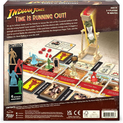 Funko Indiana Jones Sands of Adventure Cooperative Board Game – Family Strategy Game for 2–4 Players Ages 8+