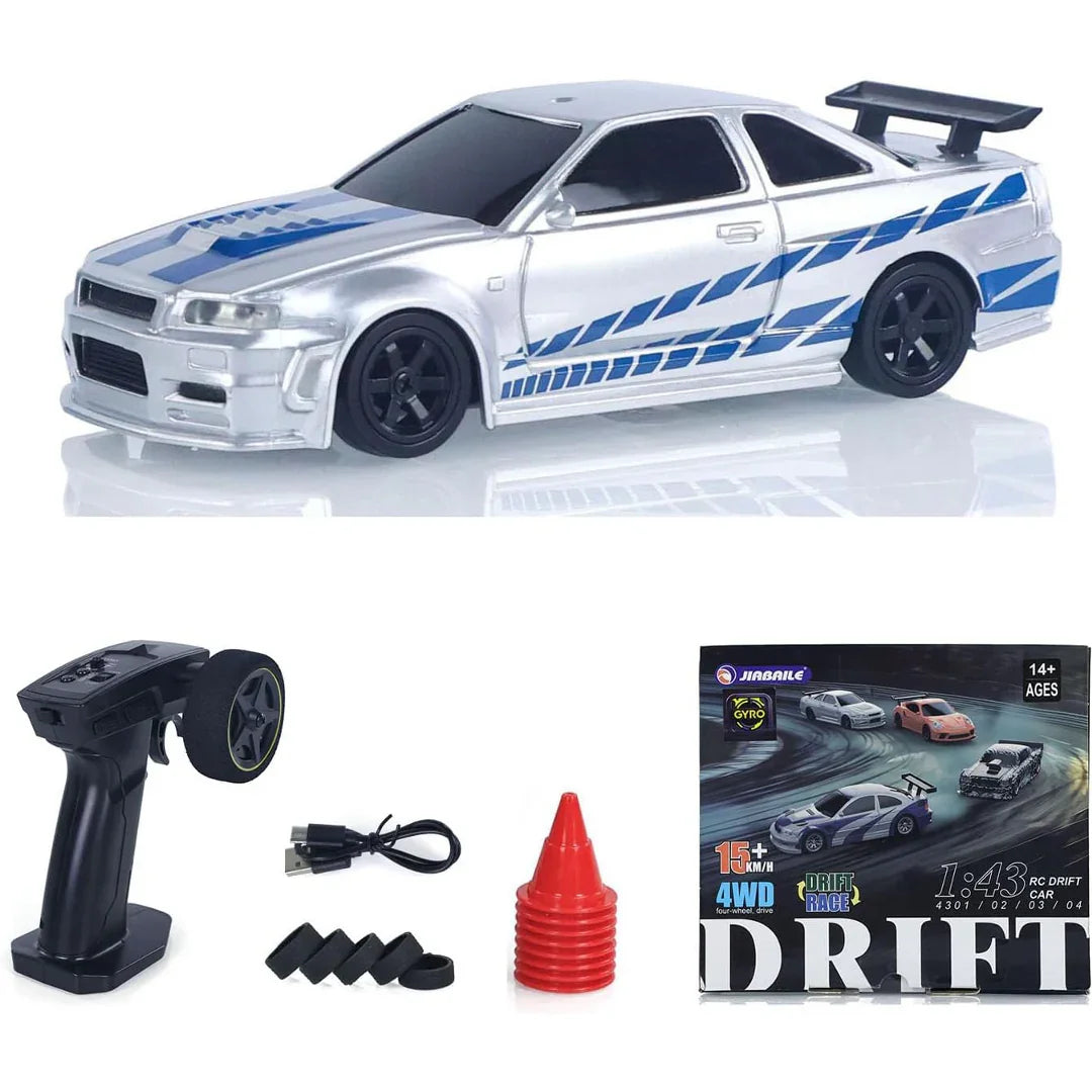 Chassis Model 1:43 RC Drift Race Car 4WD Ready to Go Mini Car Toy With Gyro