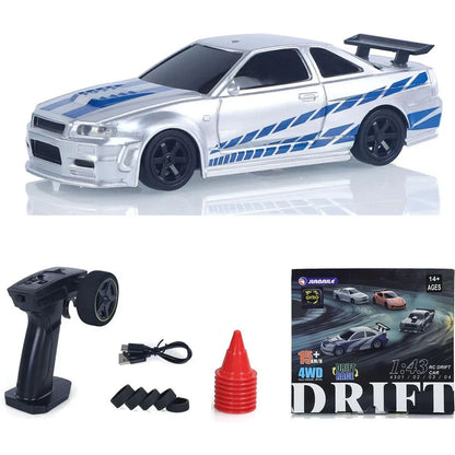 Chassis Model 1:43 RC Drift Race Car 4WD Ready to Go Mini Car Toy With Gyro