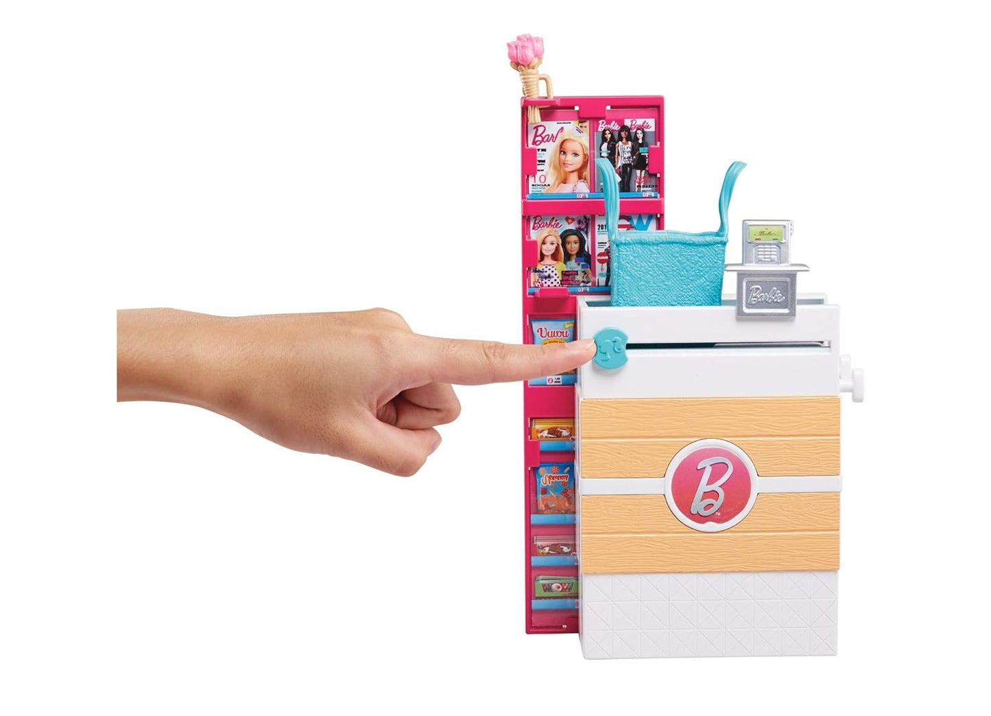 Barbie® Doll, Blonde, and Grocery Store with Rolling Cart and Working Belt