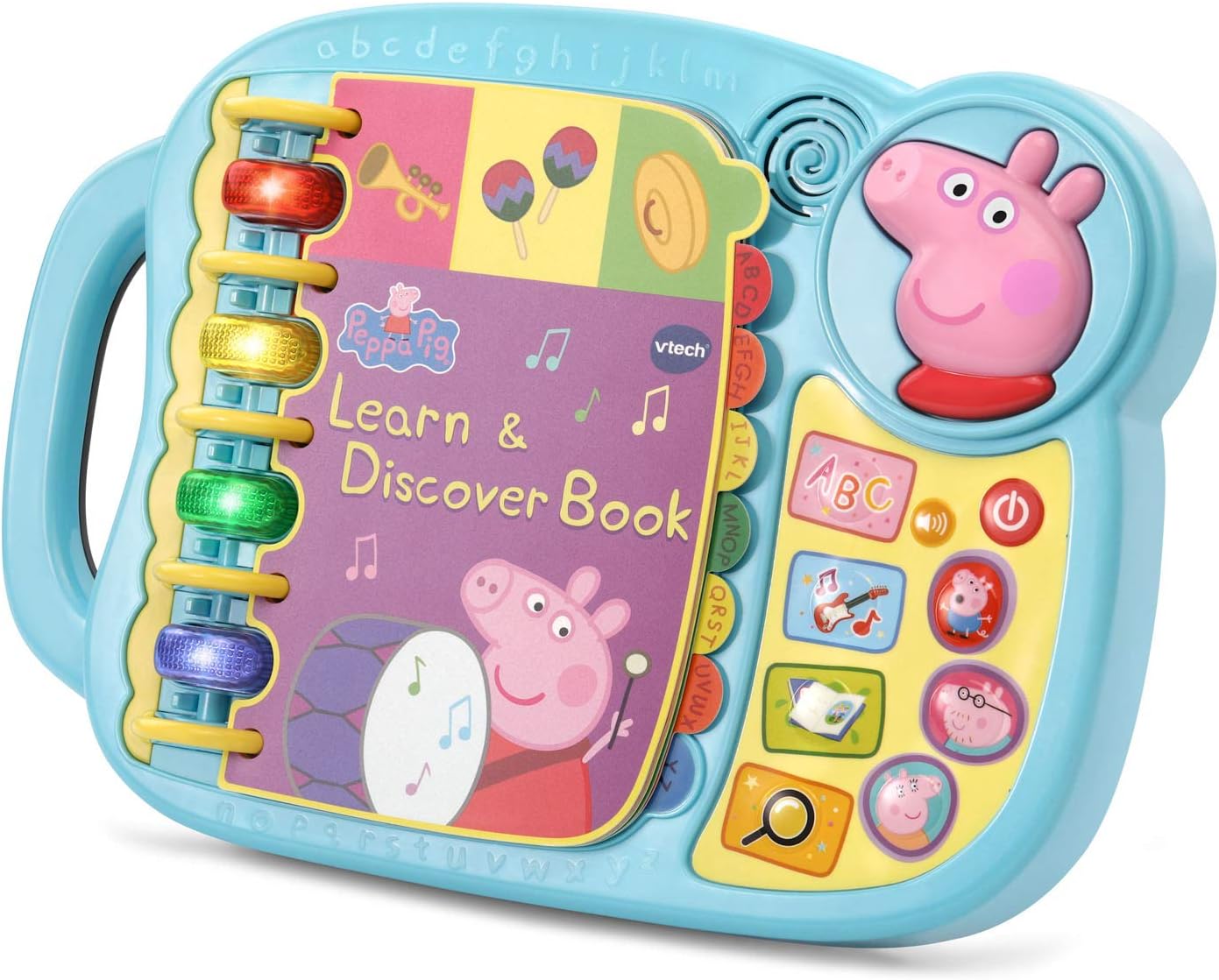 VTech Peppa Pig Learn & Discover Book | Interactive Light-Up Educational Activity Book with Sounds, Music & Vocabulary Learning for Toddlers