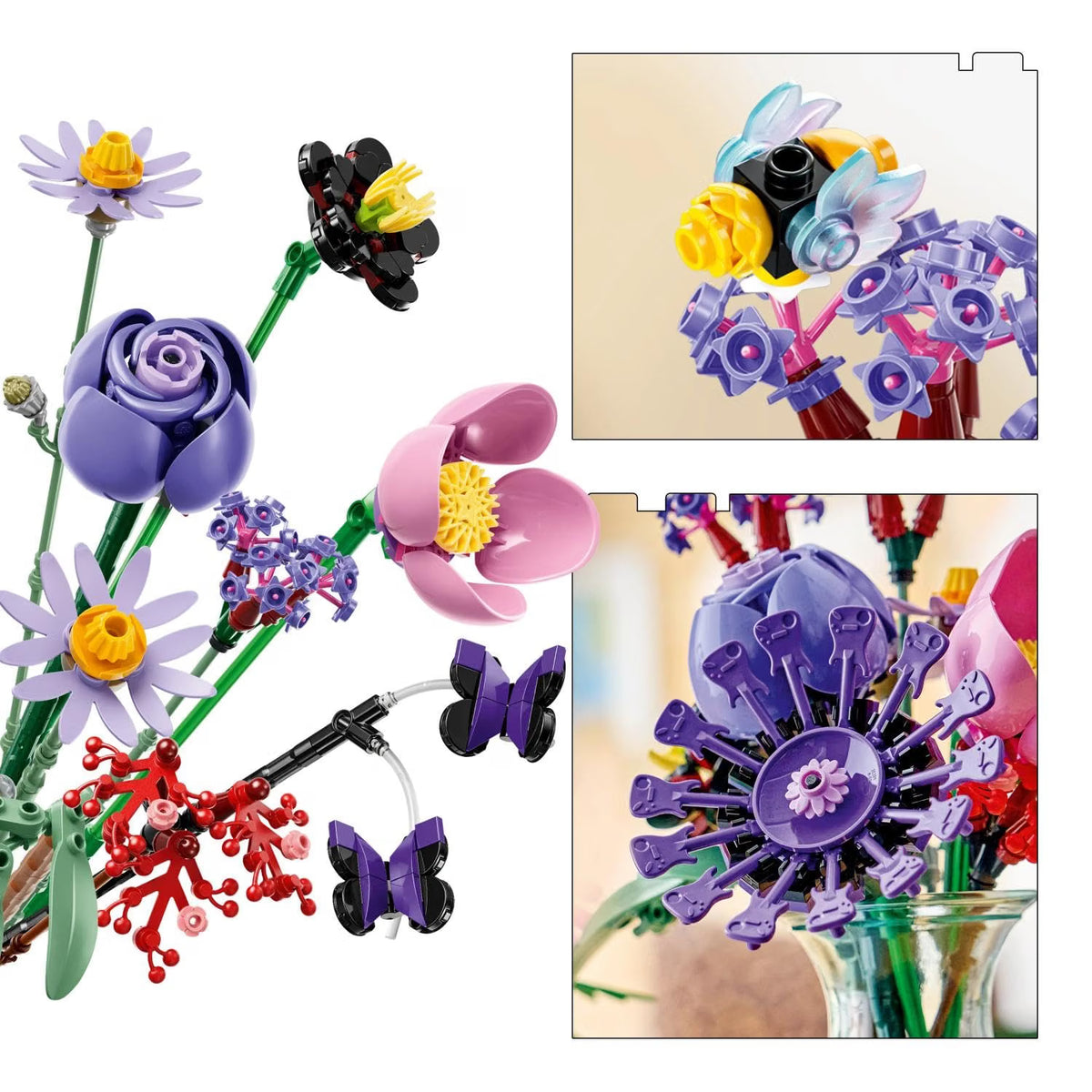 LEGO 11507 Botanicals Olivia Rodrigo’s Flower Bouquet – 11 Artificial Flowers, Music-Inspired Décor, 400 Pieces, Ages 9+
