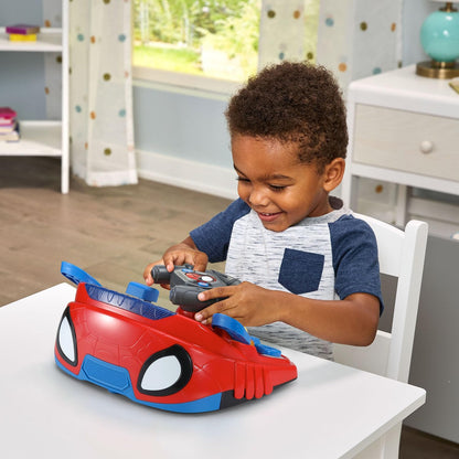 VTech Marvel Spidey and His Amazing Friends Spidey to the Rescue Driver | 2-in-1 Interactive Driving Toy with Steering Wheel, Lights, Sounds & 180+ Phrases