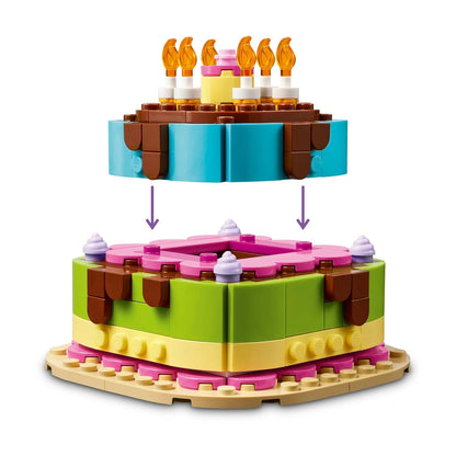 LEGO® Birthday Party Cake 40815 Customisable Decoration Set, 219 Pieces