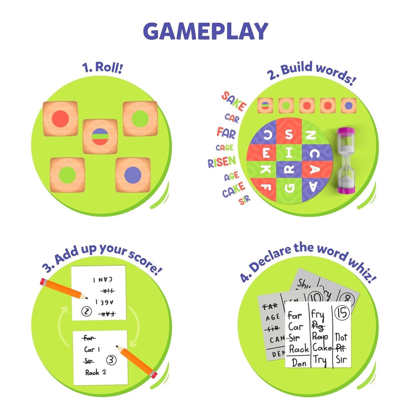 Skillmatics Word Building Game - Muddled, Fast-Paced Word Building Game, Fun for Kids & Families, Gifts for Boys & Girls Ages 8, 9, 10, & Up