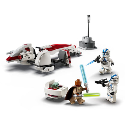 LEGO Star Wars 75378 BARC Speeder Escape Building Toy with Kelleran Beq, Grogu & Clone Troopers (221 Pieces)