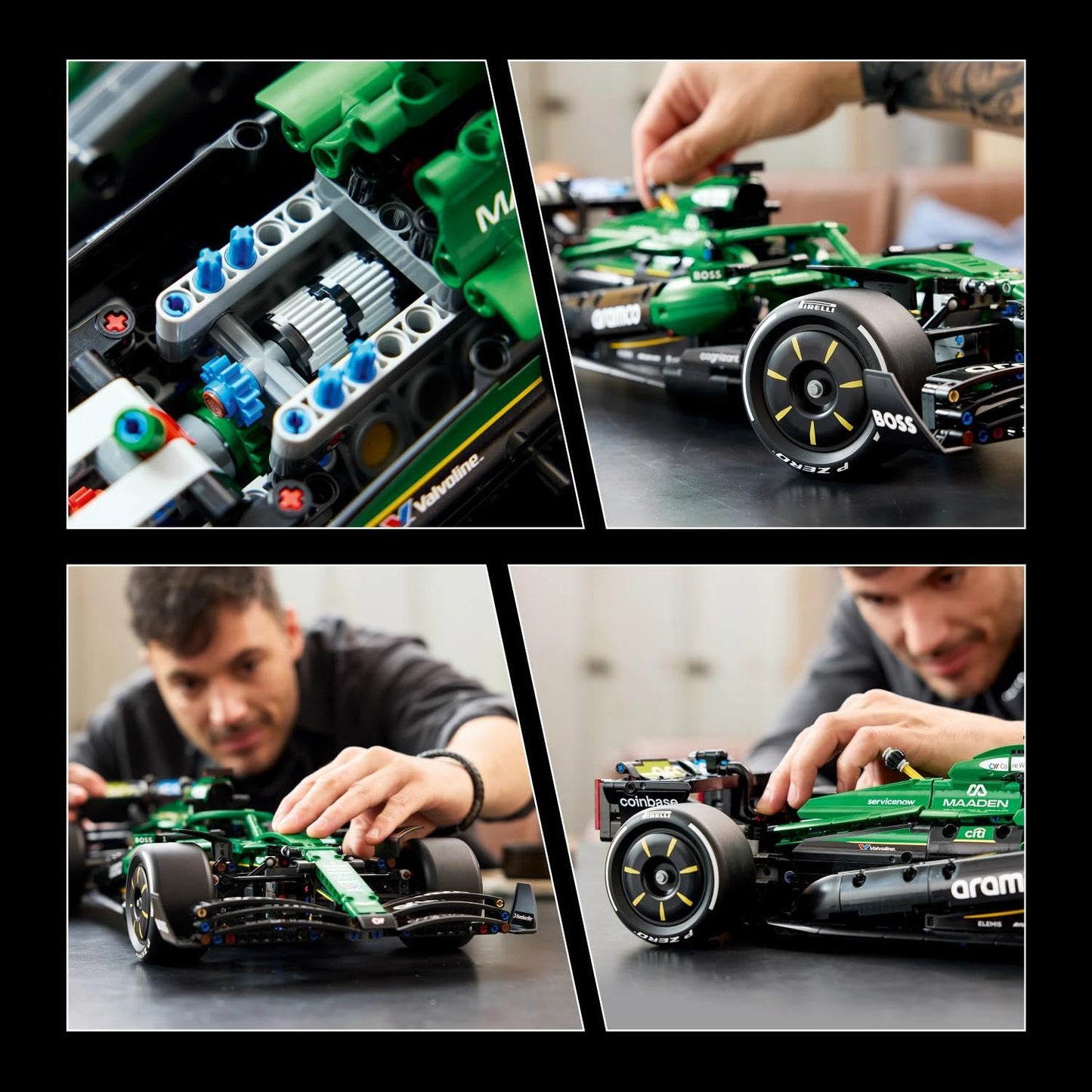 LEGO Technic 42240 Aston Martin Aramco AMR25 F1 Car 1:8 Scale Building Set for Adults, 1547 Pieces