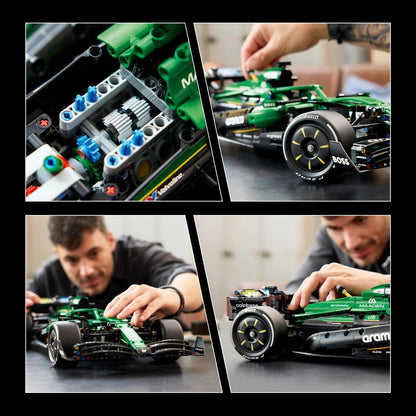 LEGO Technic 42240 Aston Martin Aramco AMR25 F1 Car 1:8 Scale Building Set for Adults, 1547 Pieces