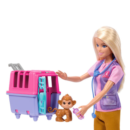 Barbie Careers Wildlife Veterinarian Doll Playset with Animal Rescue Accessories (11.5 inches) | Mattel Barbie You Can Be Anything