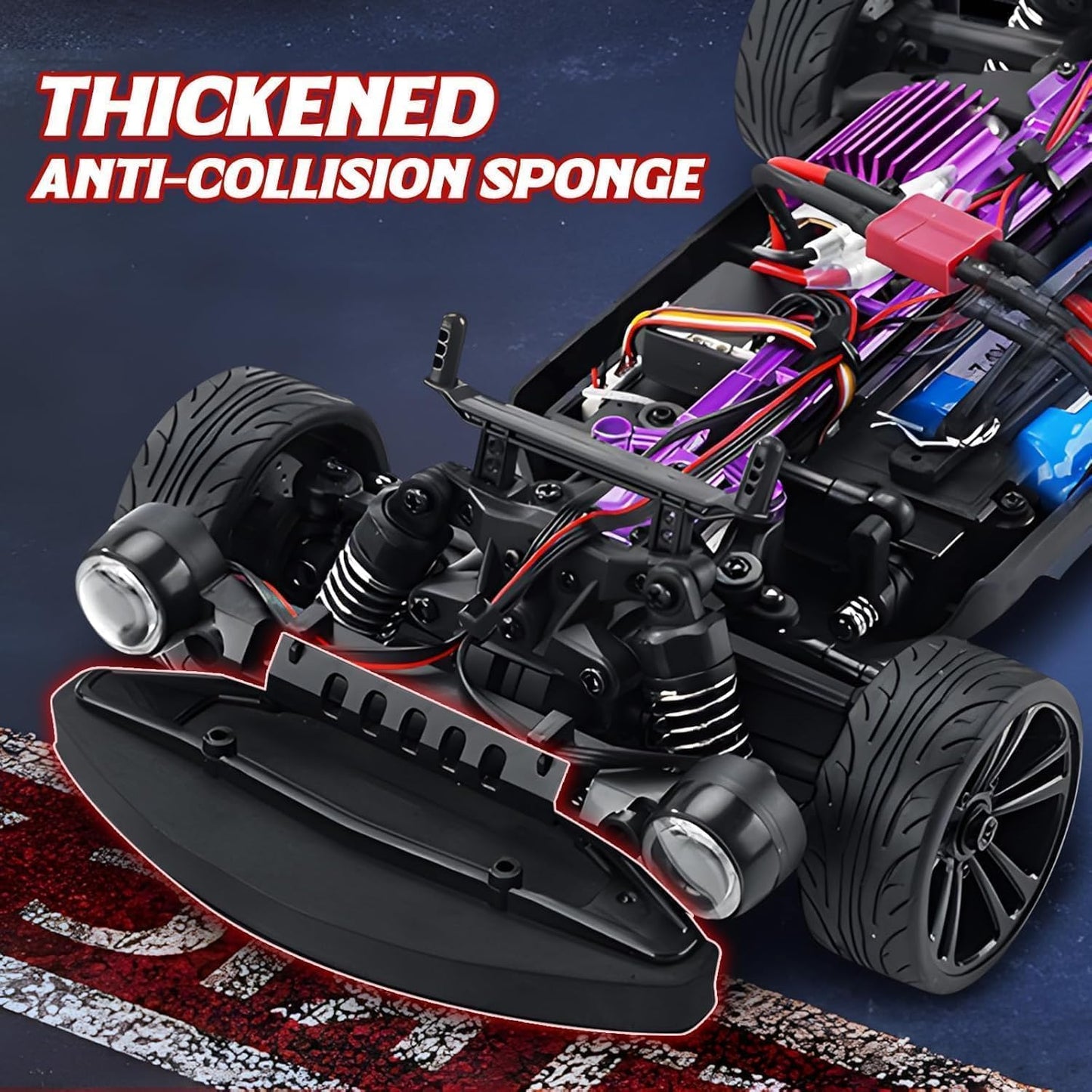 SCY 16303 Hurricane RC Car – 4WD 1/16 Scale High-Speed Drift Racing Car (Silver) | Up to 50 km/h | Electric Remote Control Off-Road Vehicle for Kids & Hobbyists