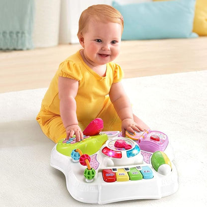 VTech Sit-to-Stand Learn & Discover Activity Table with Lights, Sounds, Music & Interactive Learning Activities | Pink