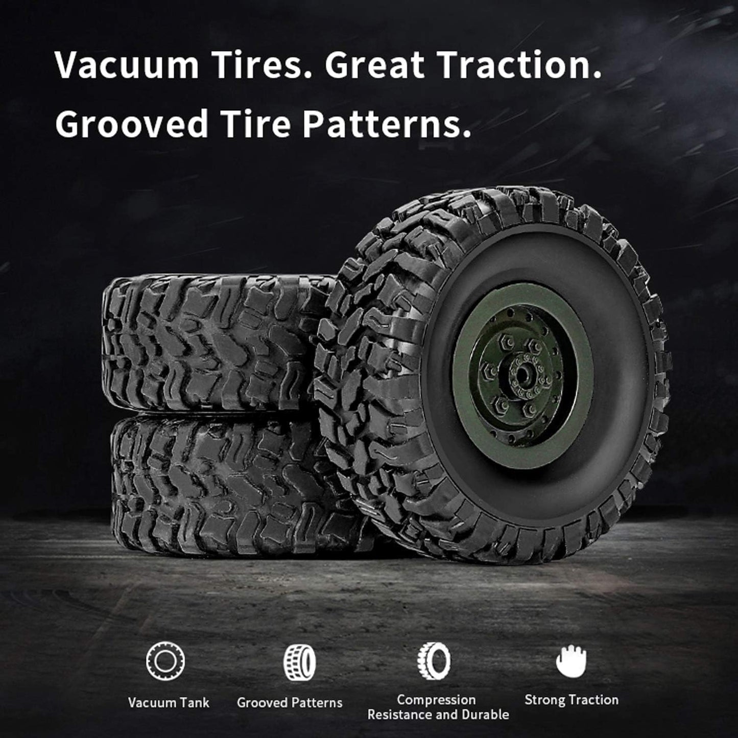 Military Transporter RC Truck 6WD | 2.4G Off-Road Army Cargo Vehicle with LED Lights (RTR)