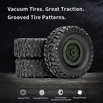 Military Transporter RC Truck 6WD | 2.4G Off-Road Army Cargo Vehicle with LED Lights (RTR)