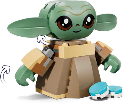 LEGO Star Wars 75443 Grogu's Homestead - Building Toy w/a Grogu Figure & Sorgan Frog, a Catapult & Blue Macarons - Gift for 4+ Year Old Boys, Girls & The Mandalorian Fans