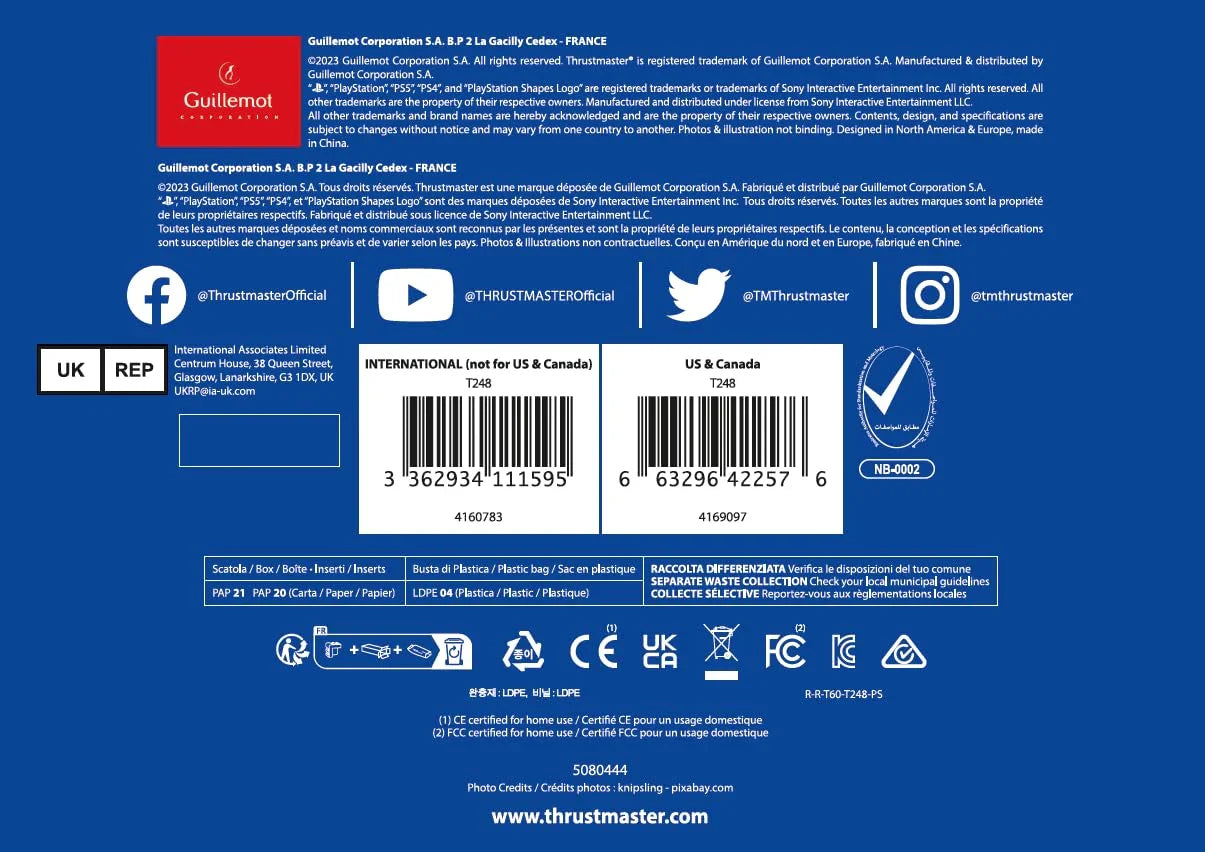 Thrustmaster T248 Racing Wheel – Hybrid Force Feedback Wheel for PS5, PS4 & PC with Magnetic Pedals - Jaiman Toys
