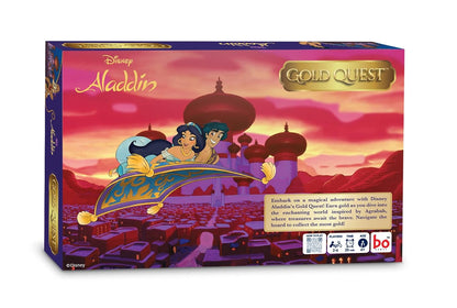 BO Games Disney Aladdin Gold Quest Board Game – 2–6 Players, Ages 6+