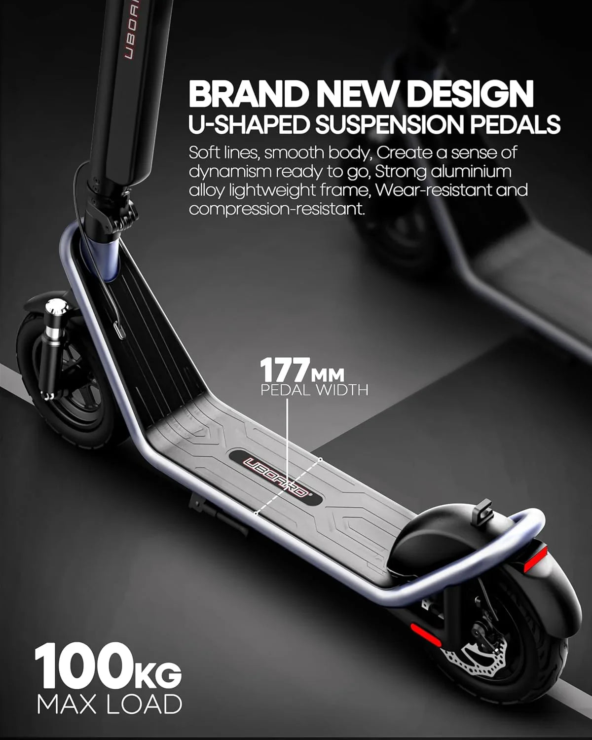 UBOARD X Pro Electric Scooter – 25Km Range, Fast Charging, Foldable E-Ride with LED Display & Dual Brakes (Black) - Jaiman Toys