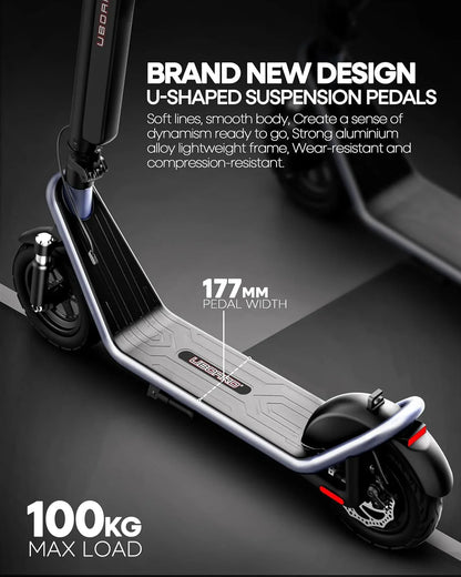UBOARD X Pro Electric Scooter – 25Km Range, Fast Charging, Foldable E-Ride with LED Display & Dual Brakes (Black) - Jaiman Toys