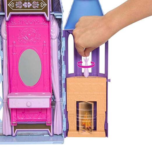 Disney Frozen 2 Elsa’s Arendelle Castle Playset with Elsa Fashion Doll, Furniture & 15 Accessories | 60+ cm Tall Foldable Dollhouse Playset for Kids Ages 3+ – Mattel