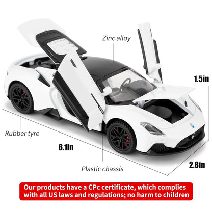 1:32 Maserati MC20 Diecast Alloy Model Car – Pull Back Toy with Sound & Light | Collectible Gift Toy - Jaiman Toys