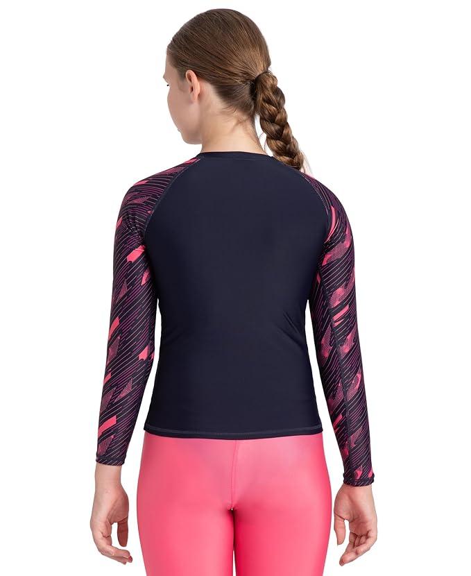 Speedo Girl's Endurance Hyperboom Long Sleeve Suntop – UPF 40+ & Chlorine Resistant Swimwear - Jaiman Toys
