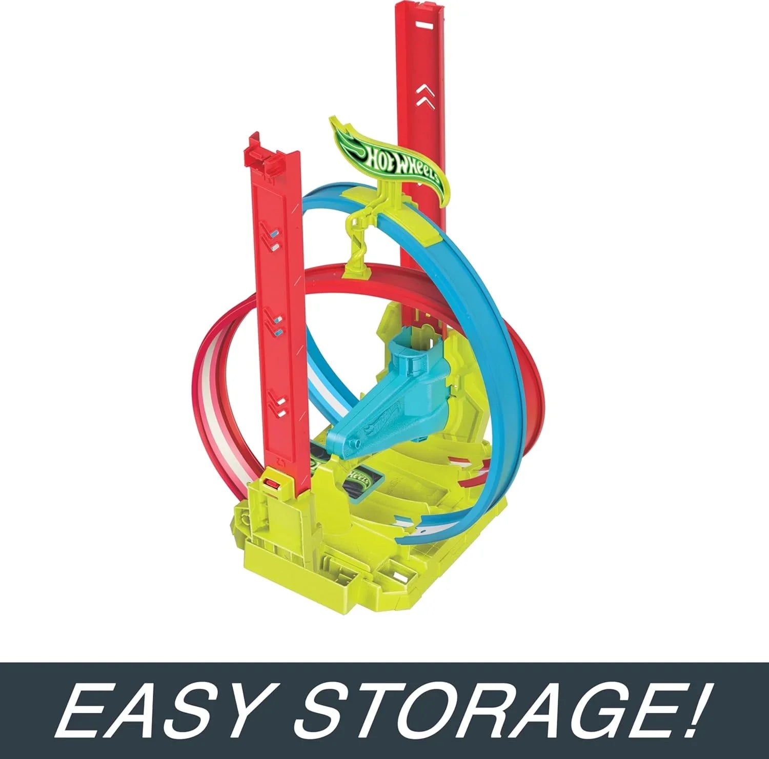 Hot Wheels Neon Speeders Laser Slamway – Tri-Color Track & 1 Car! - Jaiman Toys