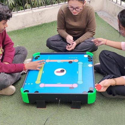 Simarr Air Carrom Table Game – Electric Air Powered Carrom Board with Coins & Striker | Indoor Family Game