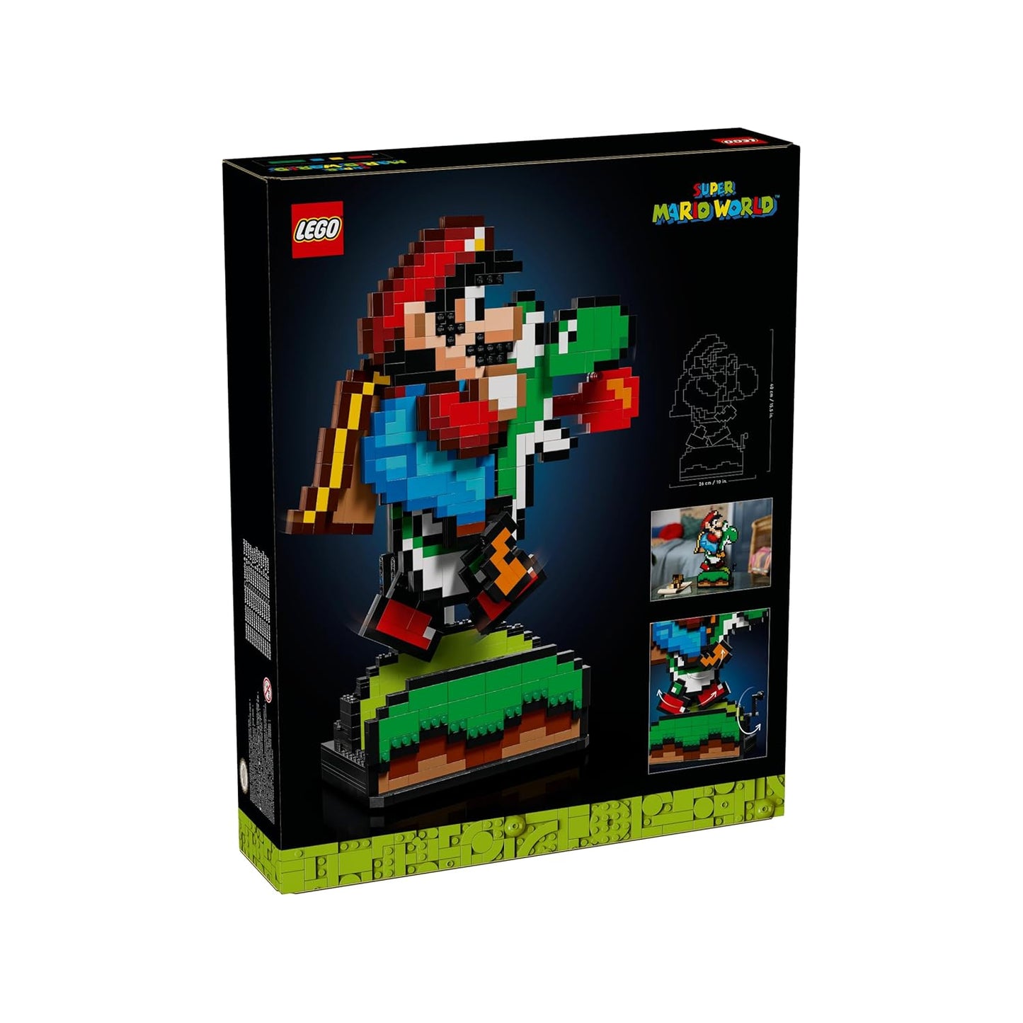 LEGO Super Mario World: Mario and Yoshi Adult Modeling Kit, Pixelated Characters with Mobile Functions, Nintendo Collectible Gadgets, Gift Idea for Men, Women, Him or Her 71438