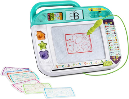 VTech Doodle & Draw Learning Center | Interactive Educational Writing & Drawing Board with LCD Screen, Stencils, Magnetic Stamps, Stylus & Learning Games | Preschool Learning Toy